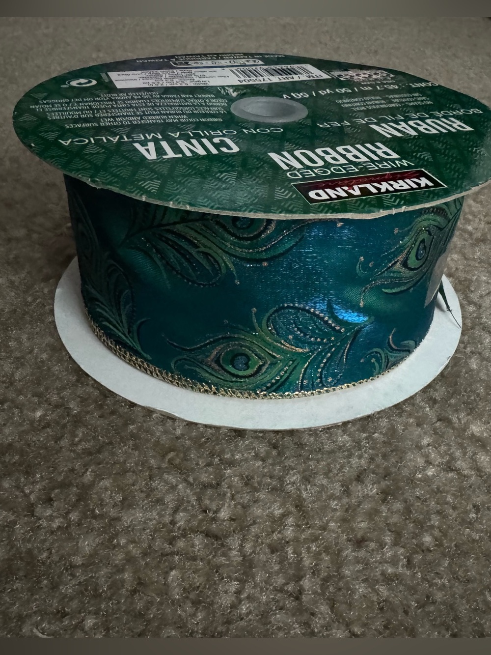 Kirkland Signature Green Wire-Edged Ribbon Roll